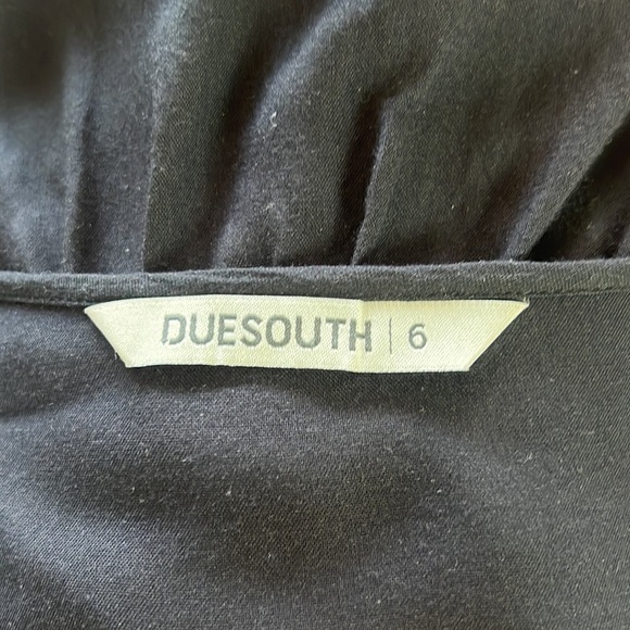 Vintage🧚♀️Due South Black/Cream Embroidered Bell Sleeve Boho Blouse Size 6 - Picture 7 of 12